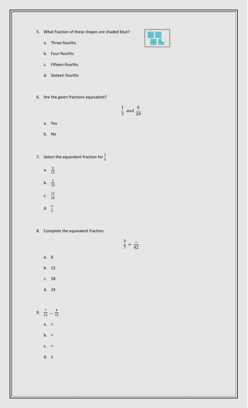 G5 Math Test Fr… | Free Interactive Worksheets | 6378743