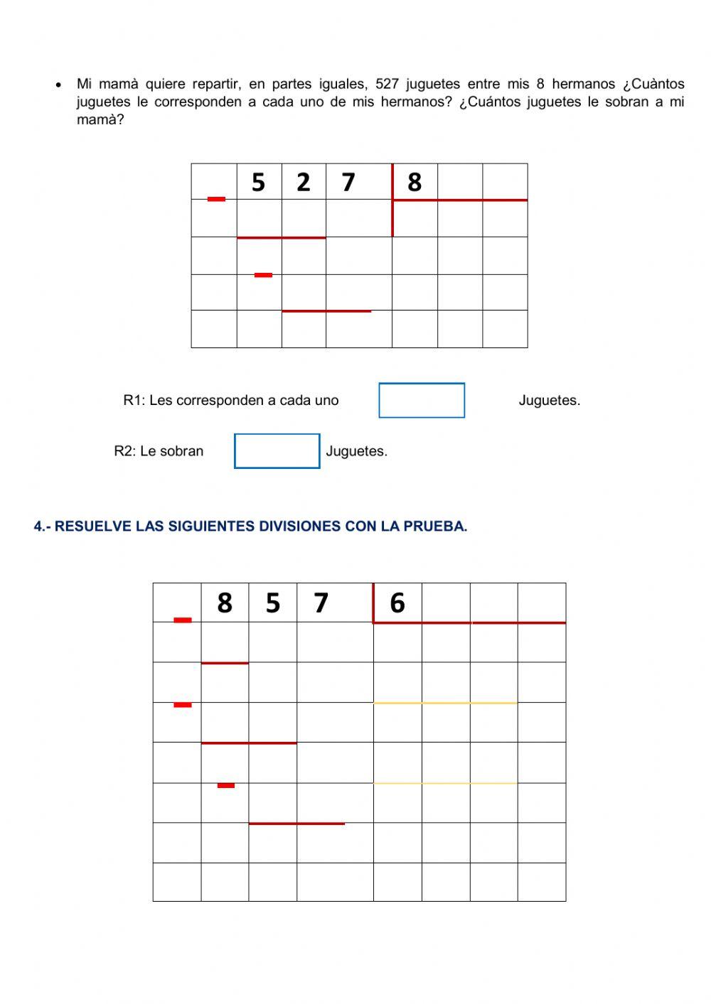 La división y su prueba La división y su prueba