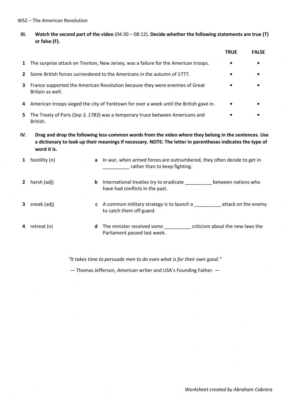 The American Revolutionary War