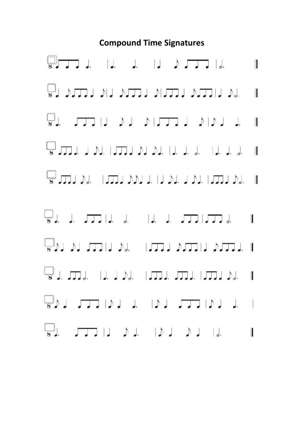 Compound Time Signatures - Higher and Advanced Higher Level