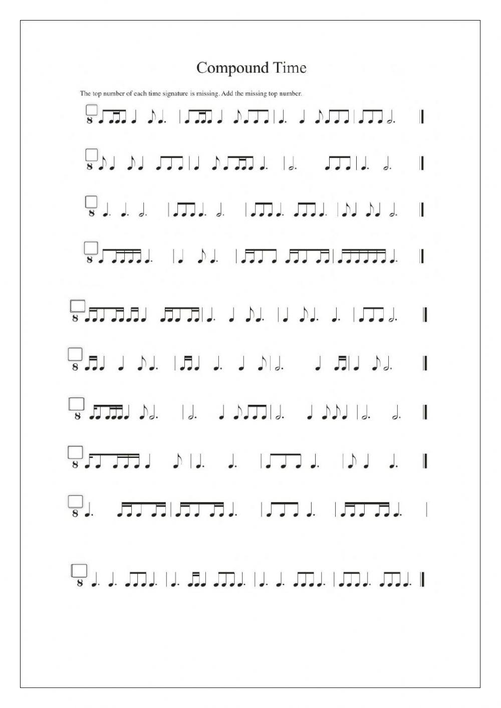 Compound Time Signatures 2 - Higher and Advanced Higher Level 
