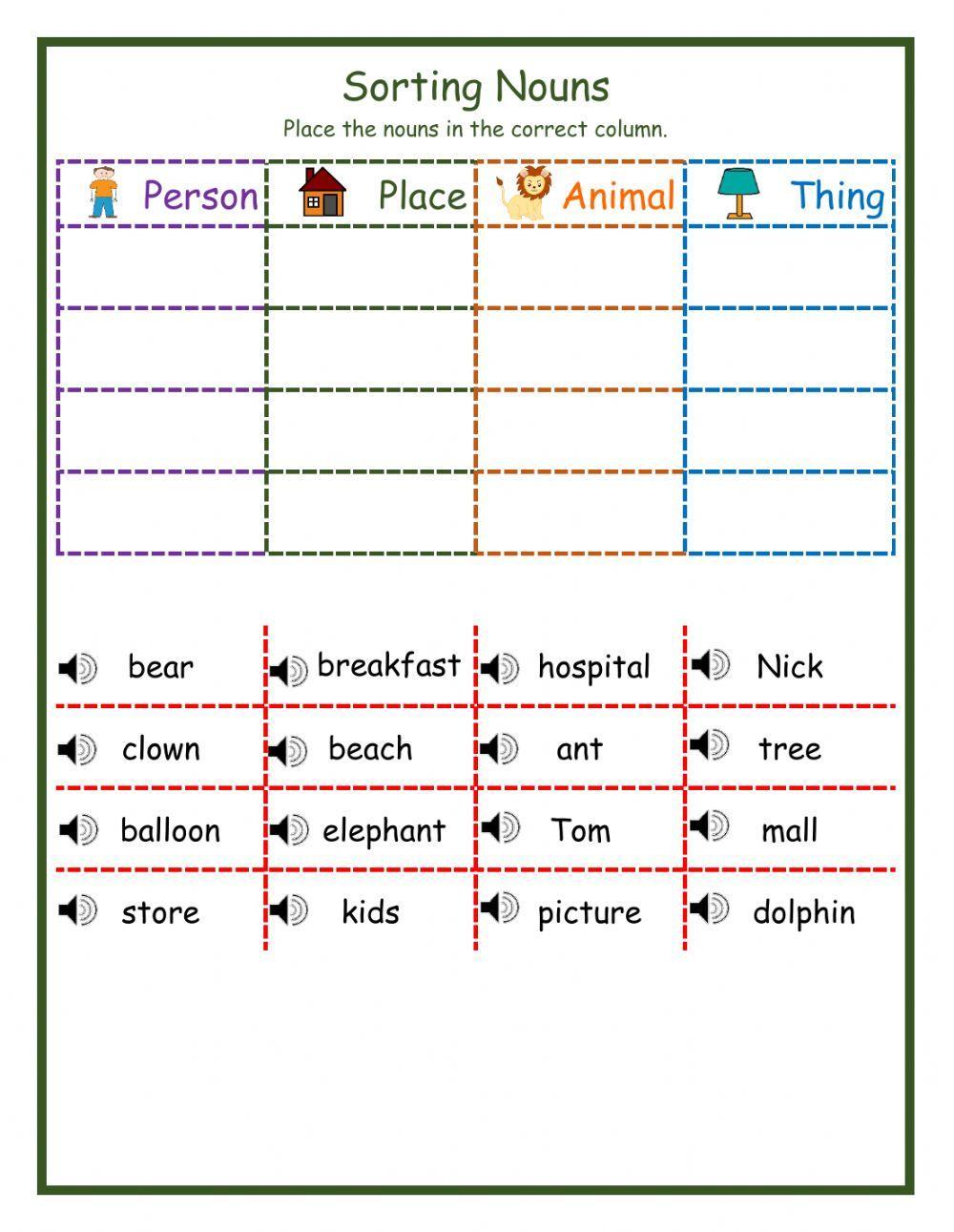 Sorting Nouns 2 DJ