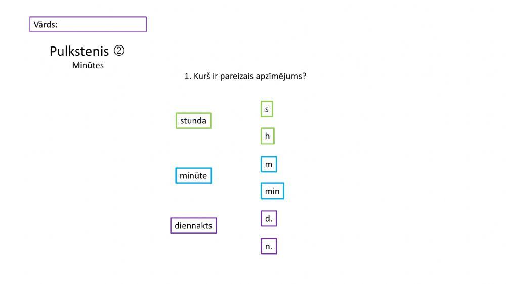 Laika mēri 2. Minūtes.