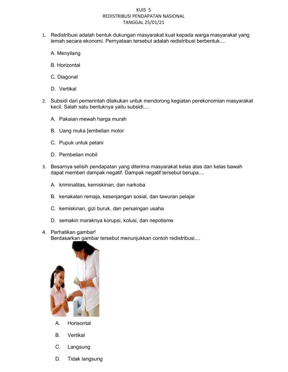 Redistribusi pendapatan nasional