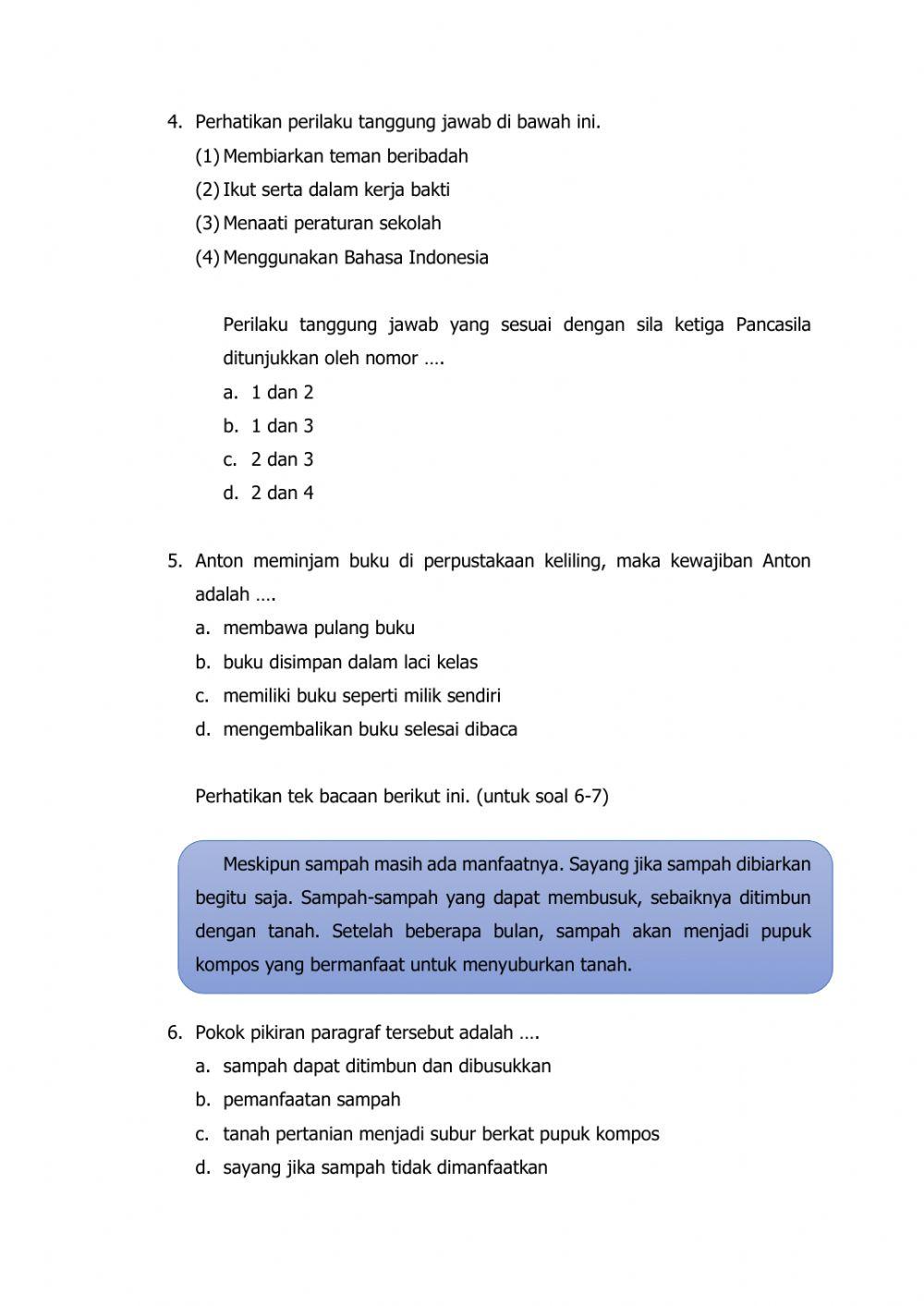 Ulangan Tema 1