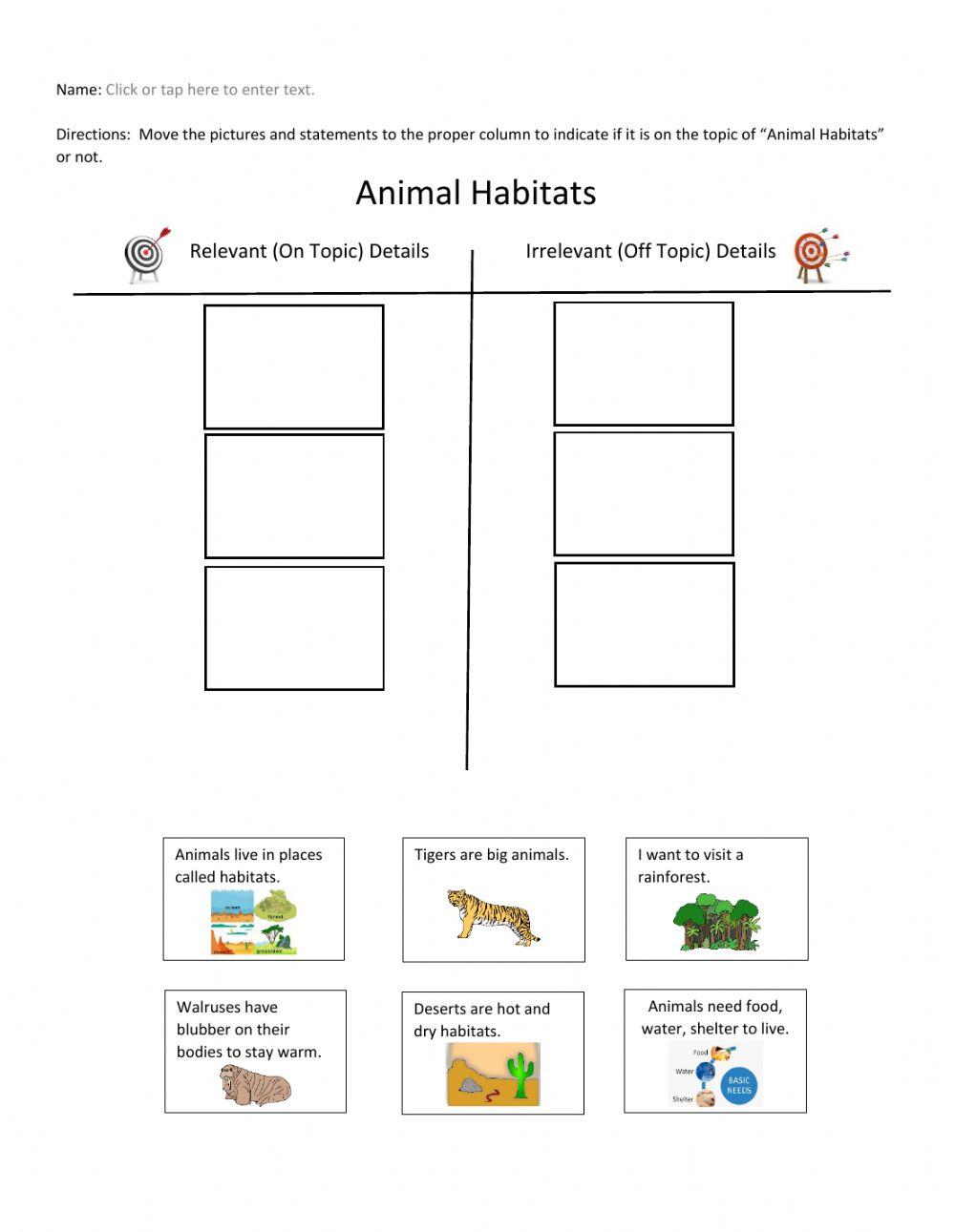 Sort Relevant and Irrelevant Details Worksheet w visual supports worksheet | Live Worksheets sort-relevant-and-irrelevant-details-worksheet-w-visual-supports-worksheet-live-worksheets