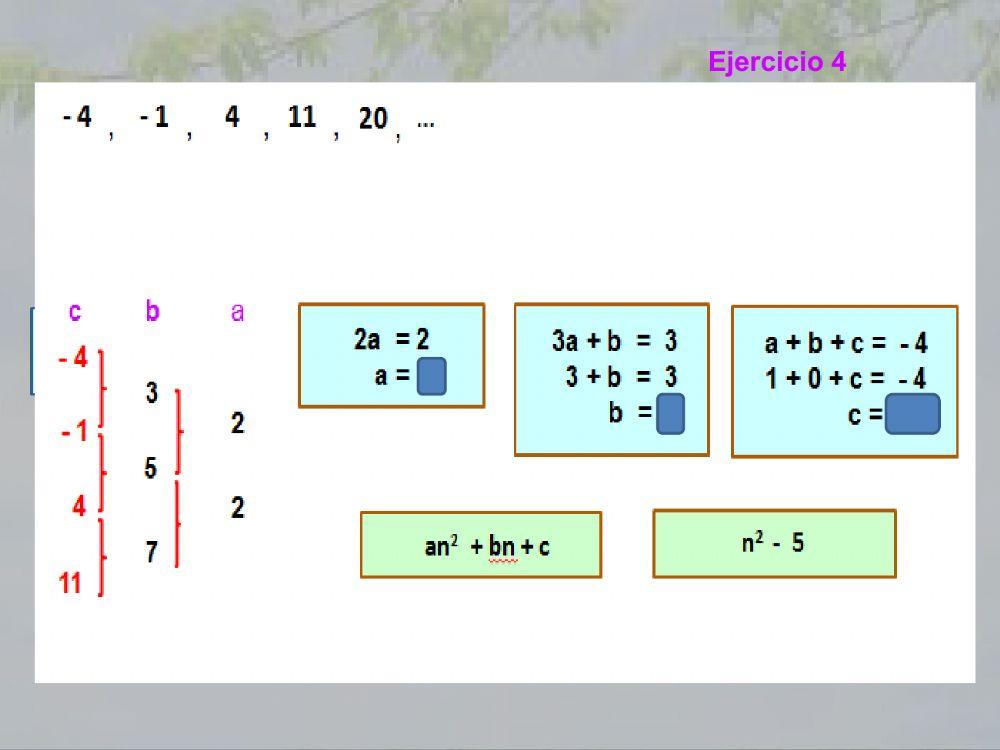 Sucesiones cuadráticas