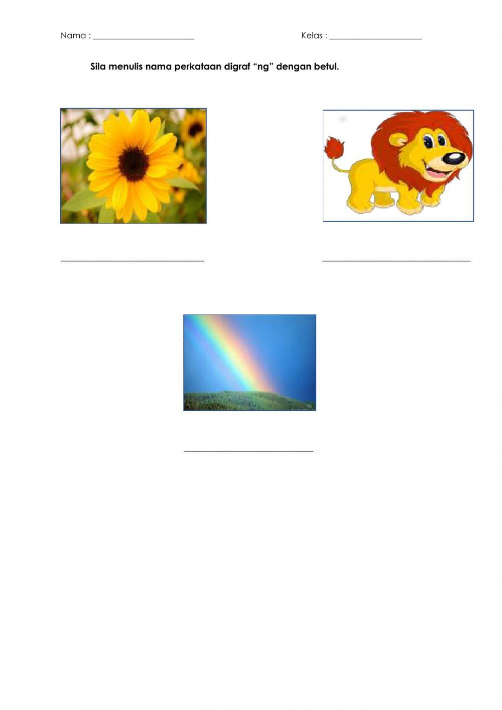 Menulis perkataan digraf 