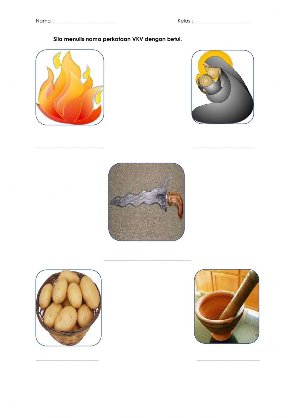 Sila menulis perkataan berdasarkan gambar