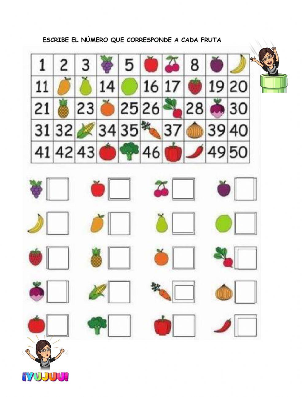 Números del 1 al 50