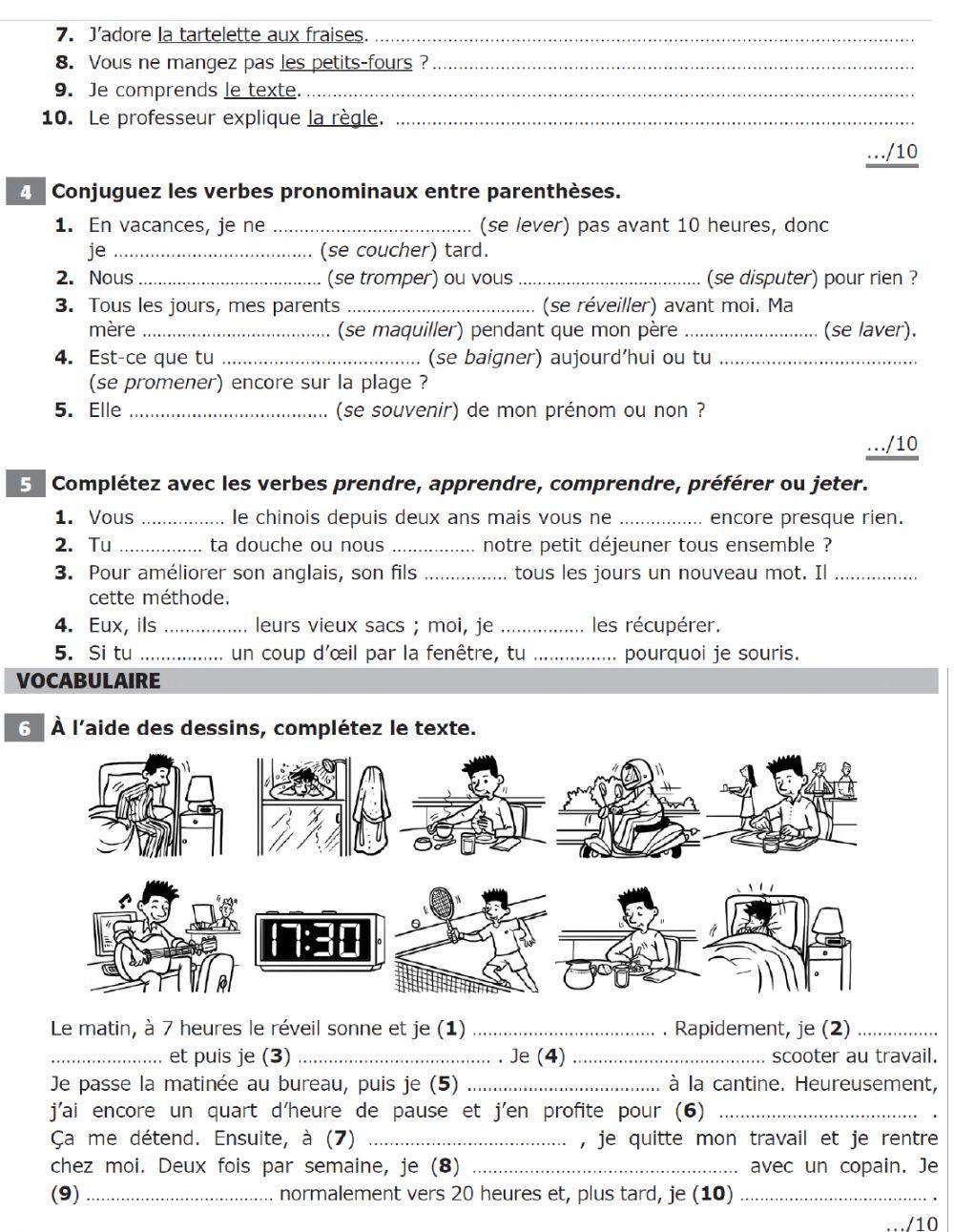 Test de bilan unité 3 et 4