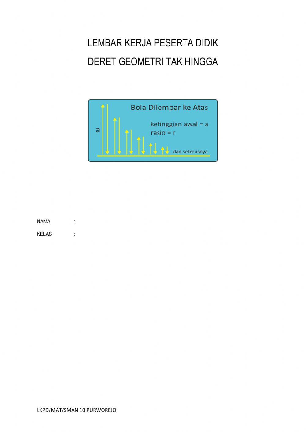 Lkpd deret geometri tak hingga