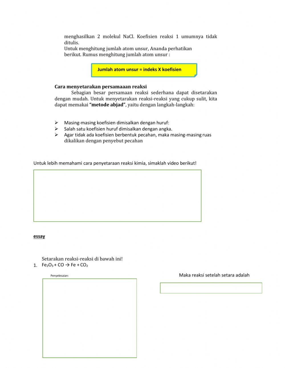 LKPD persamaan reaksi