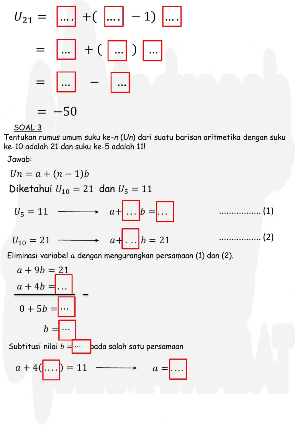 Barisan dan Deret Aritmetika