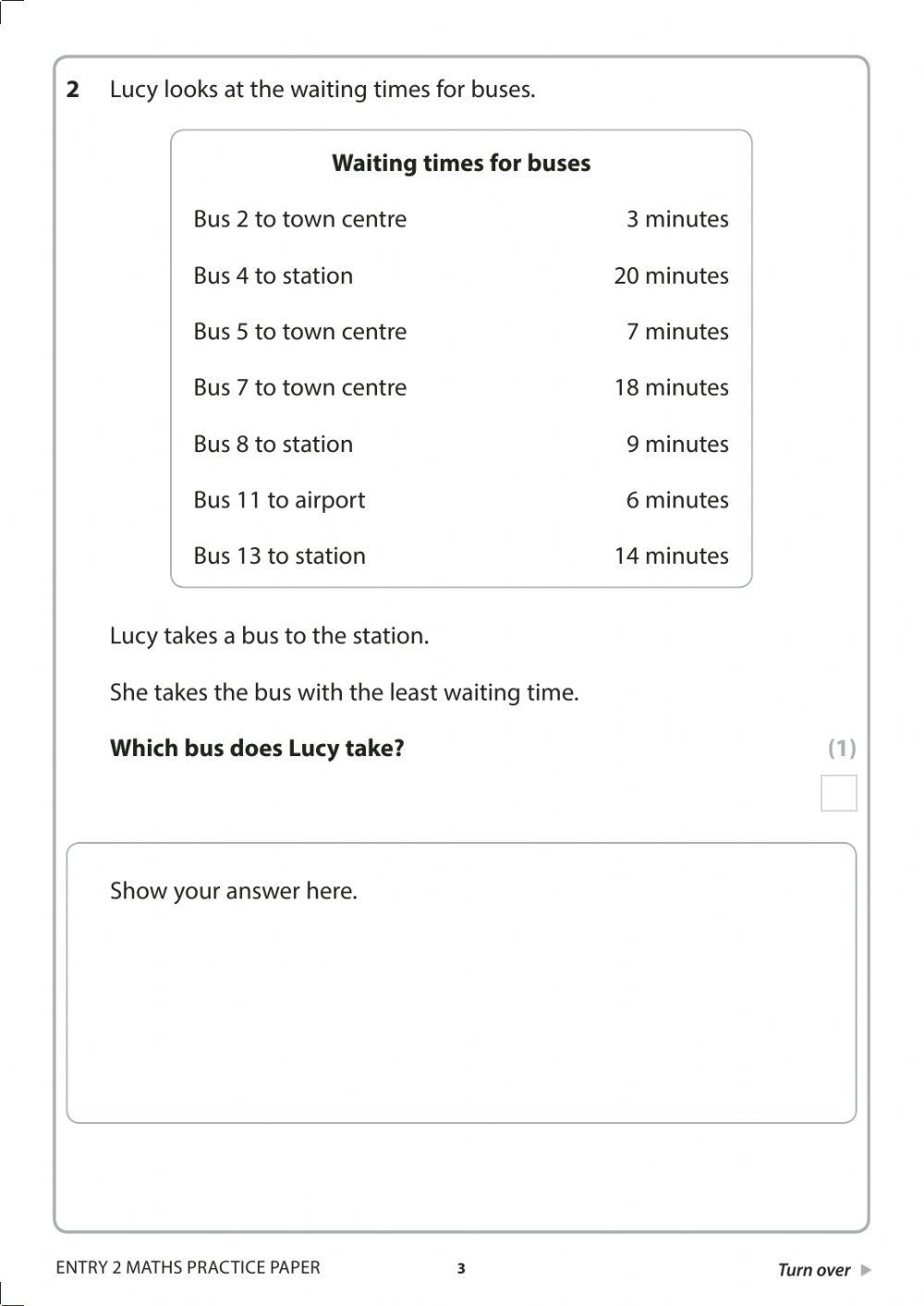 Functional Skills maths sample paper
