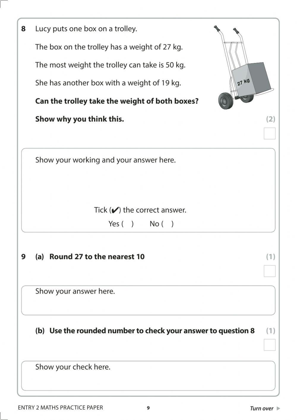 Functional Skills maths sample paper