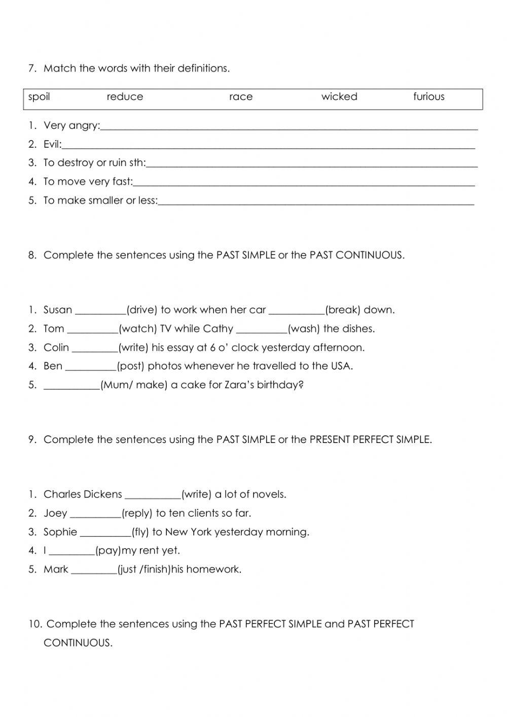 D' class, module 2 (grammar+ vocabulary)