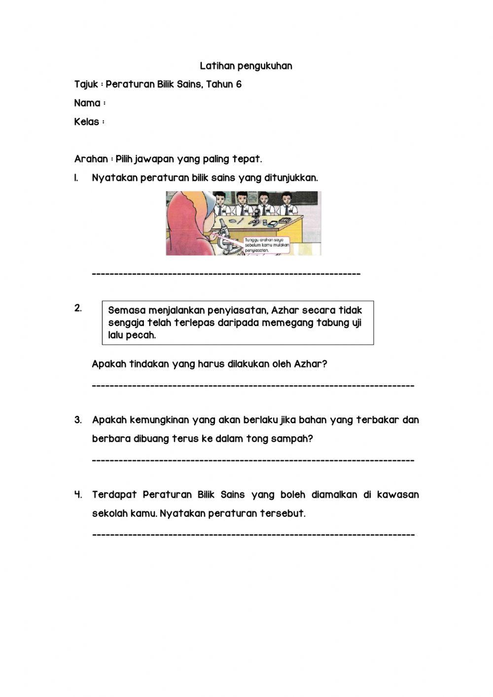 2.1 peraturan bilik sains