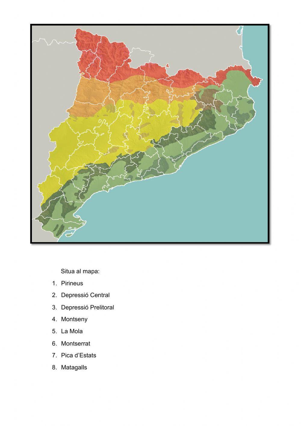 Situa al mapa de Catalunya