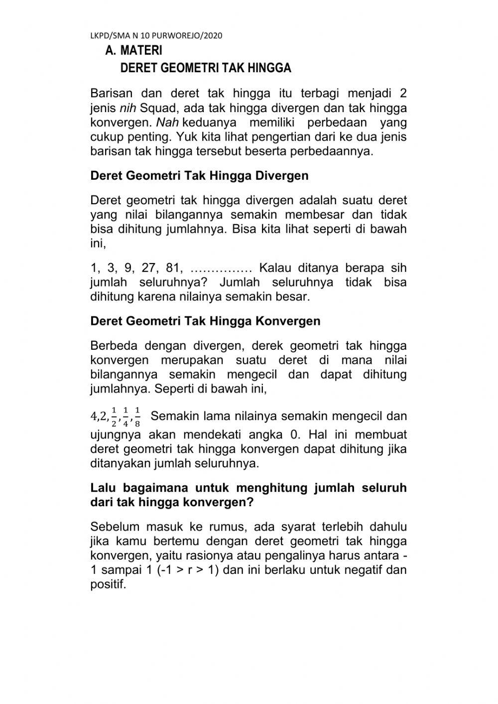 Soal latihan