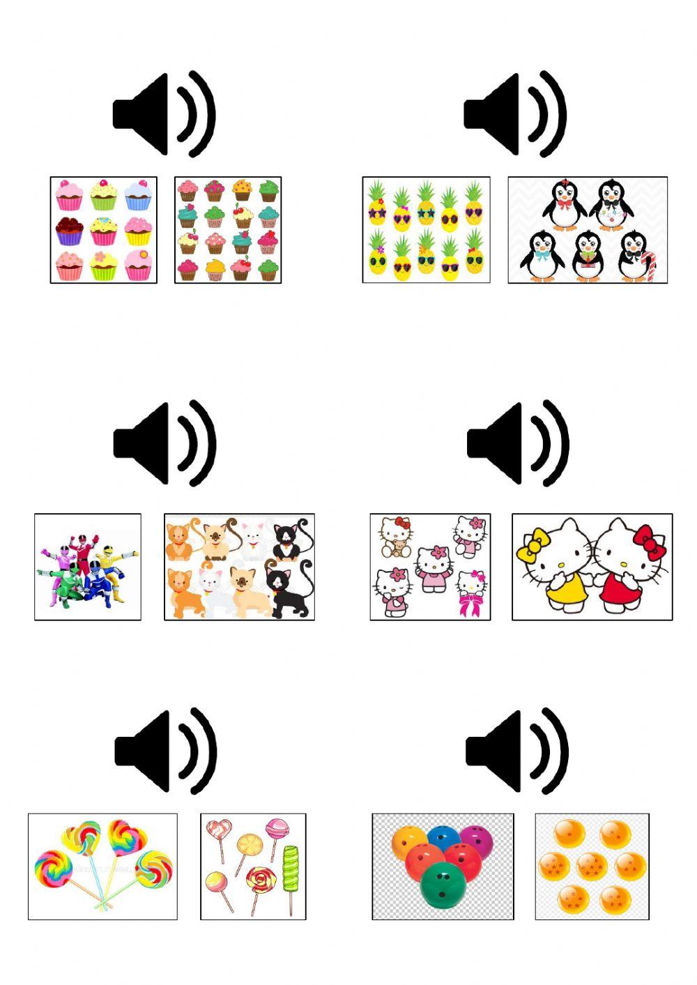 听一听，选择正确的数量。