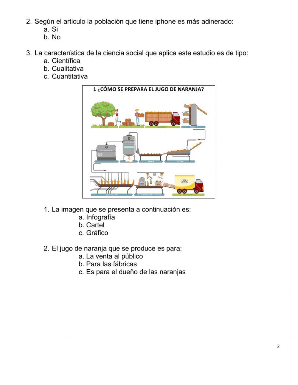 Prueba corta Ciencias Sociales