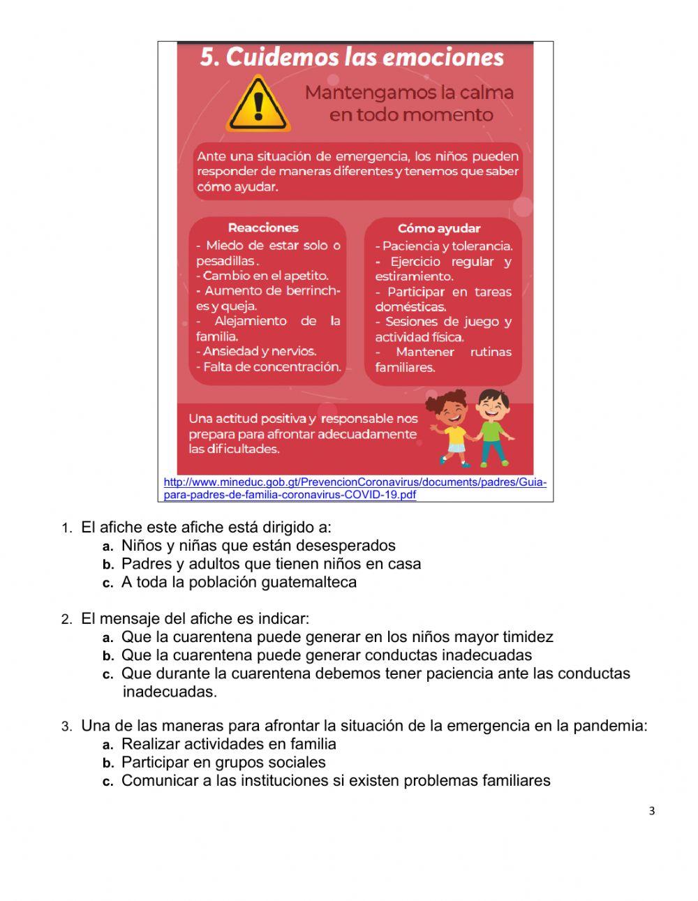 Prueba corta Ciencias Sociales