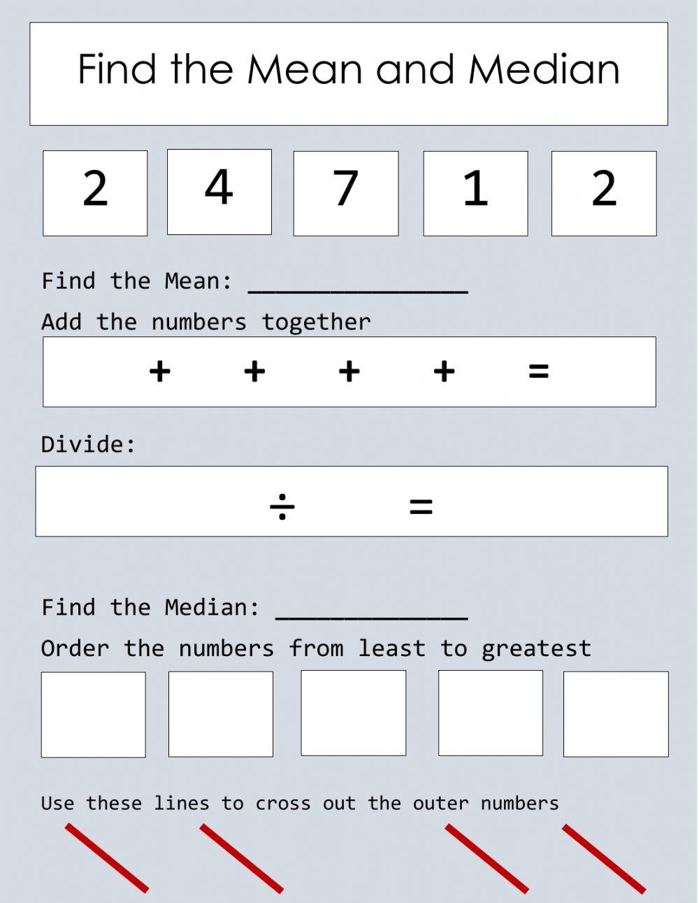 Find the Mean and Median