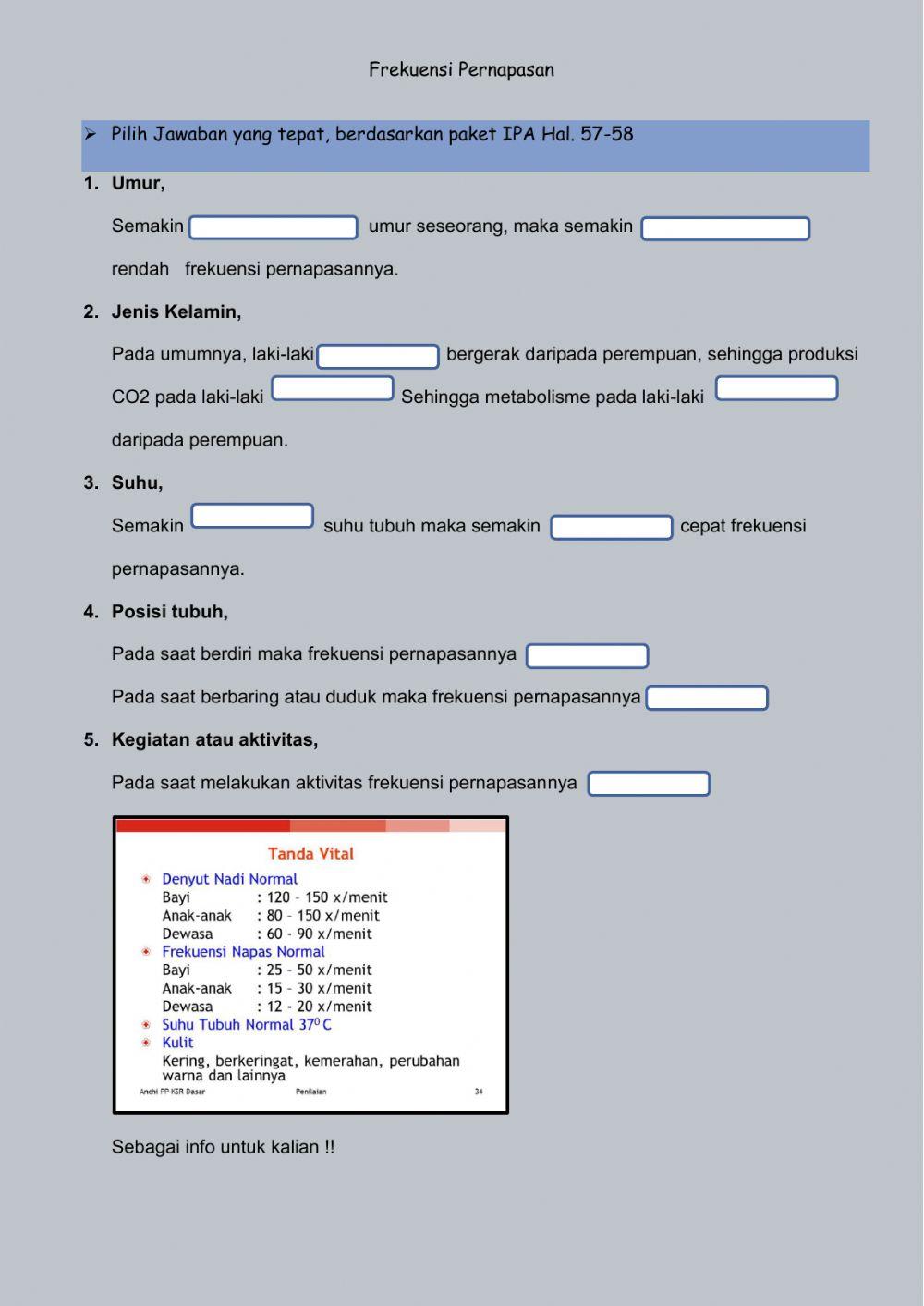 LKPD Frekuensi Pernapasan