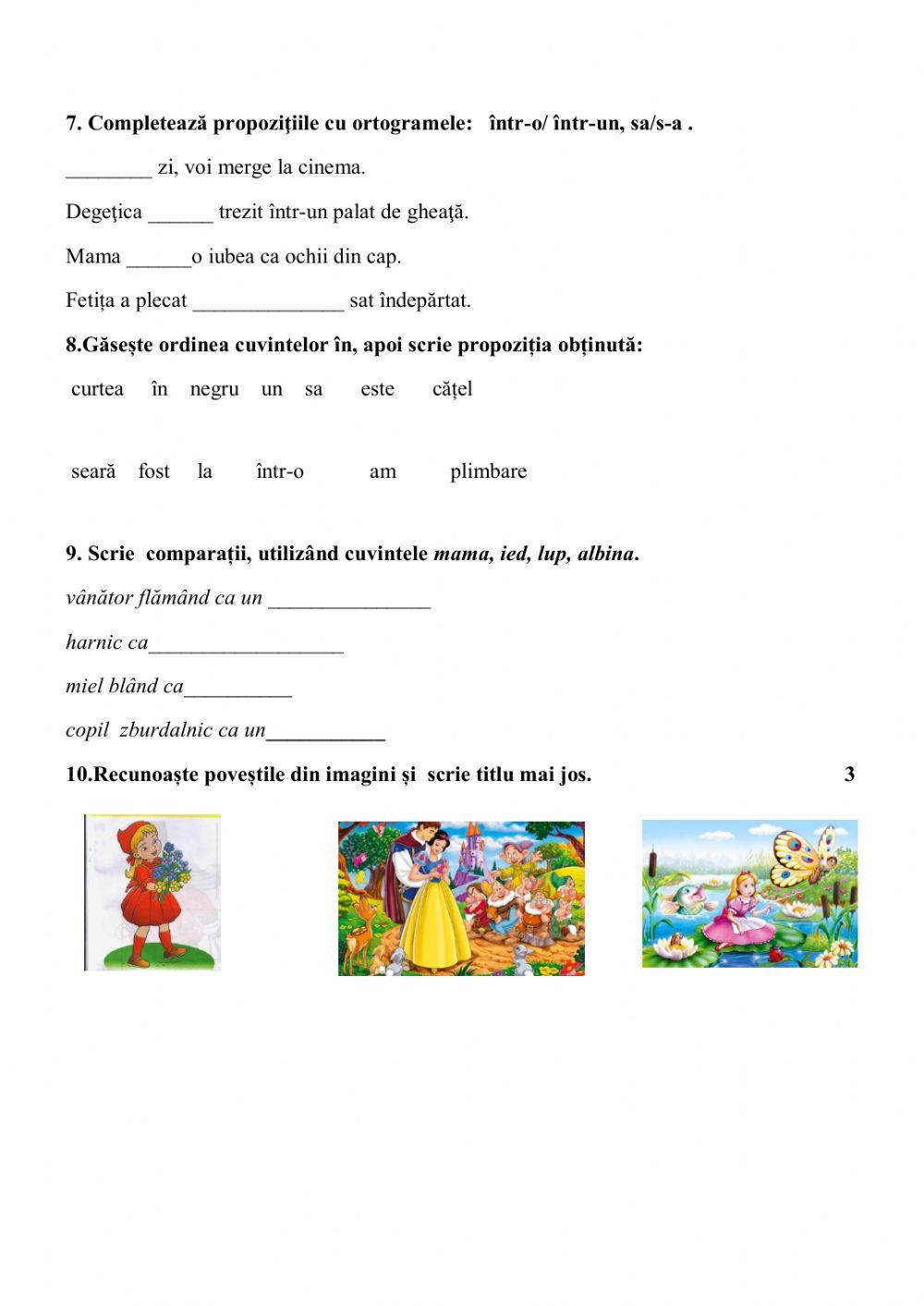 Recapitulare semestrială