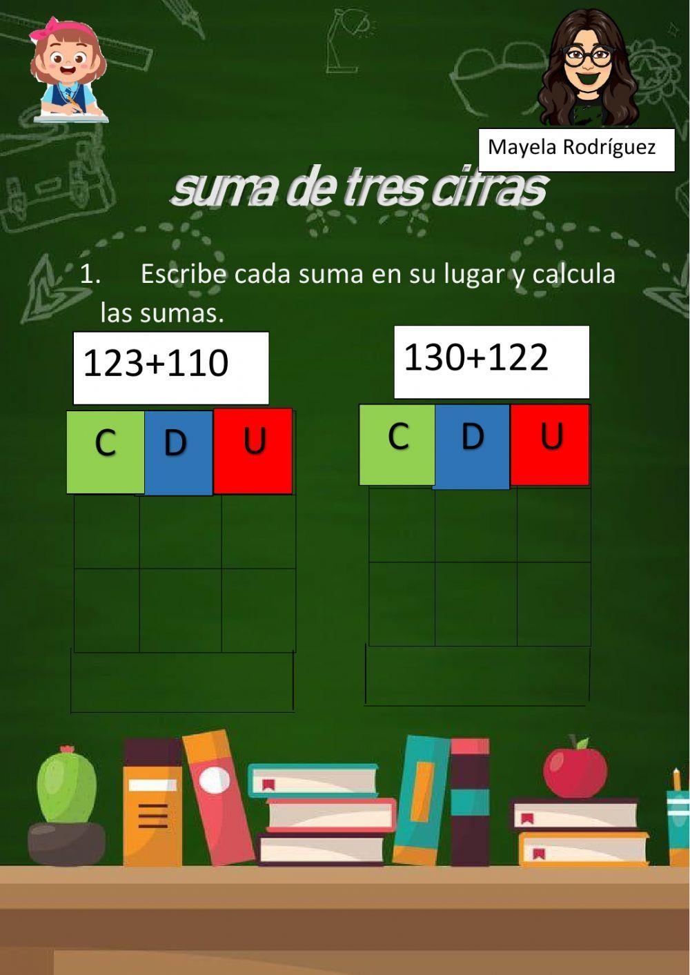 Suma de tres digitos