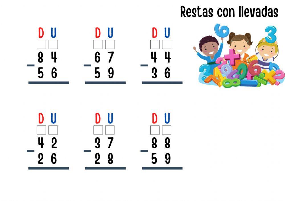 Restas con llevadas