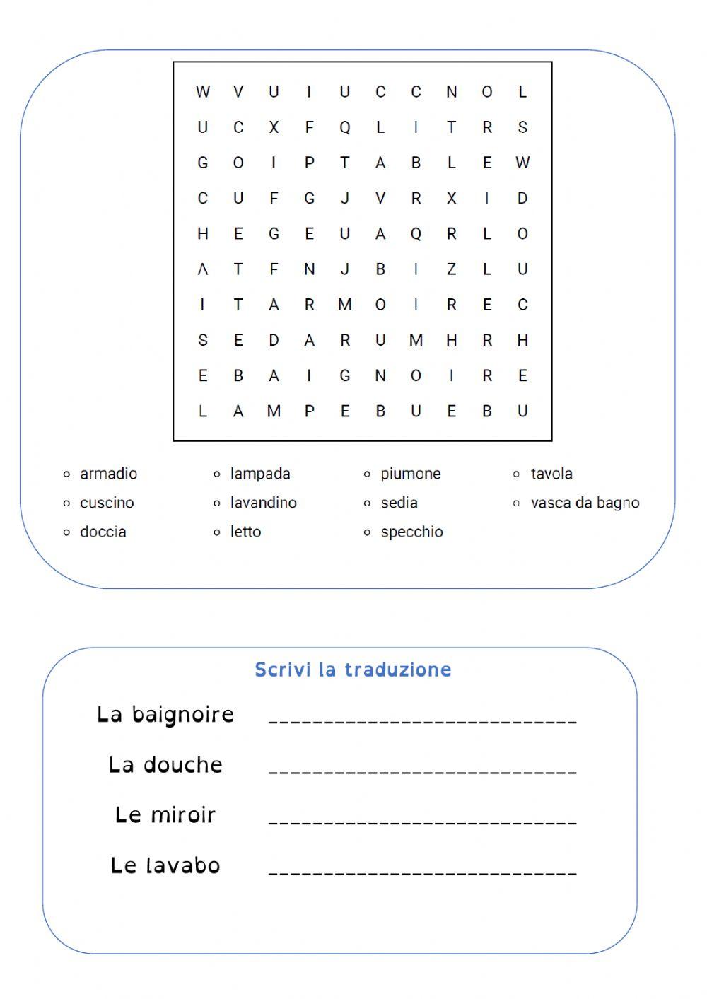 Gli arredi della casa