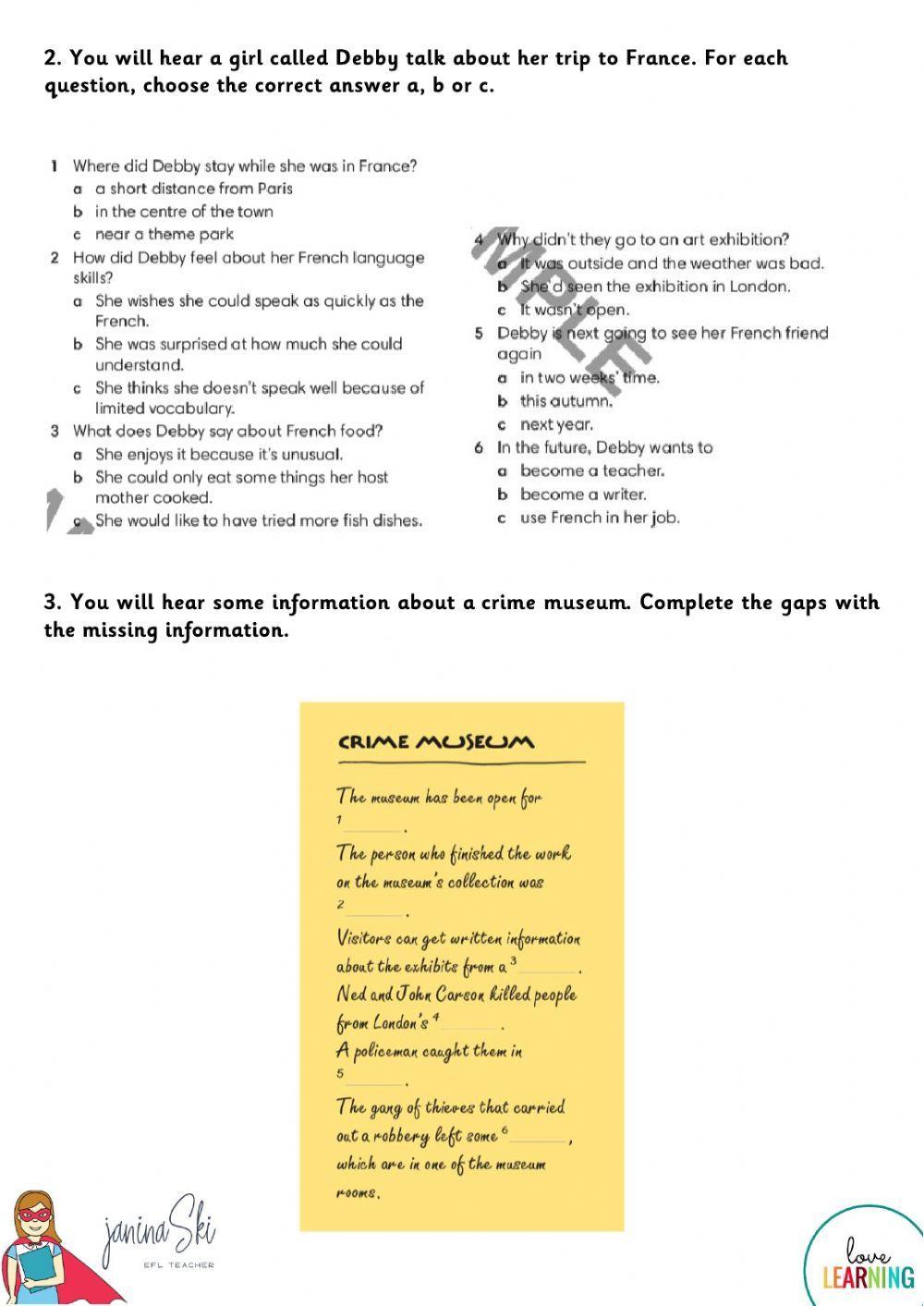 Listening Practice Wider World 3