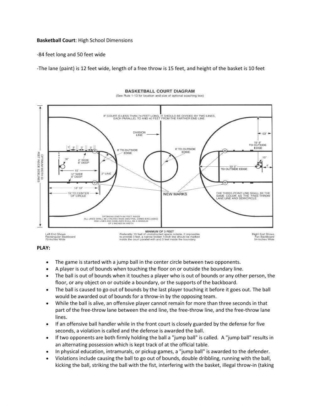 Basketball Study Guide