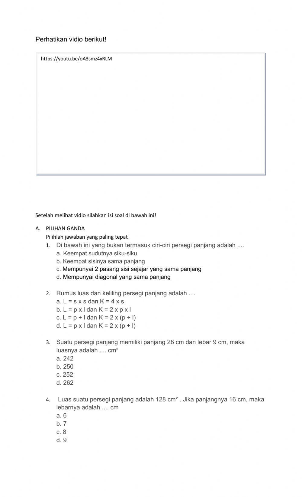 LKPD matematika kelas 4c