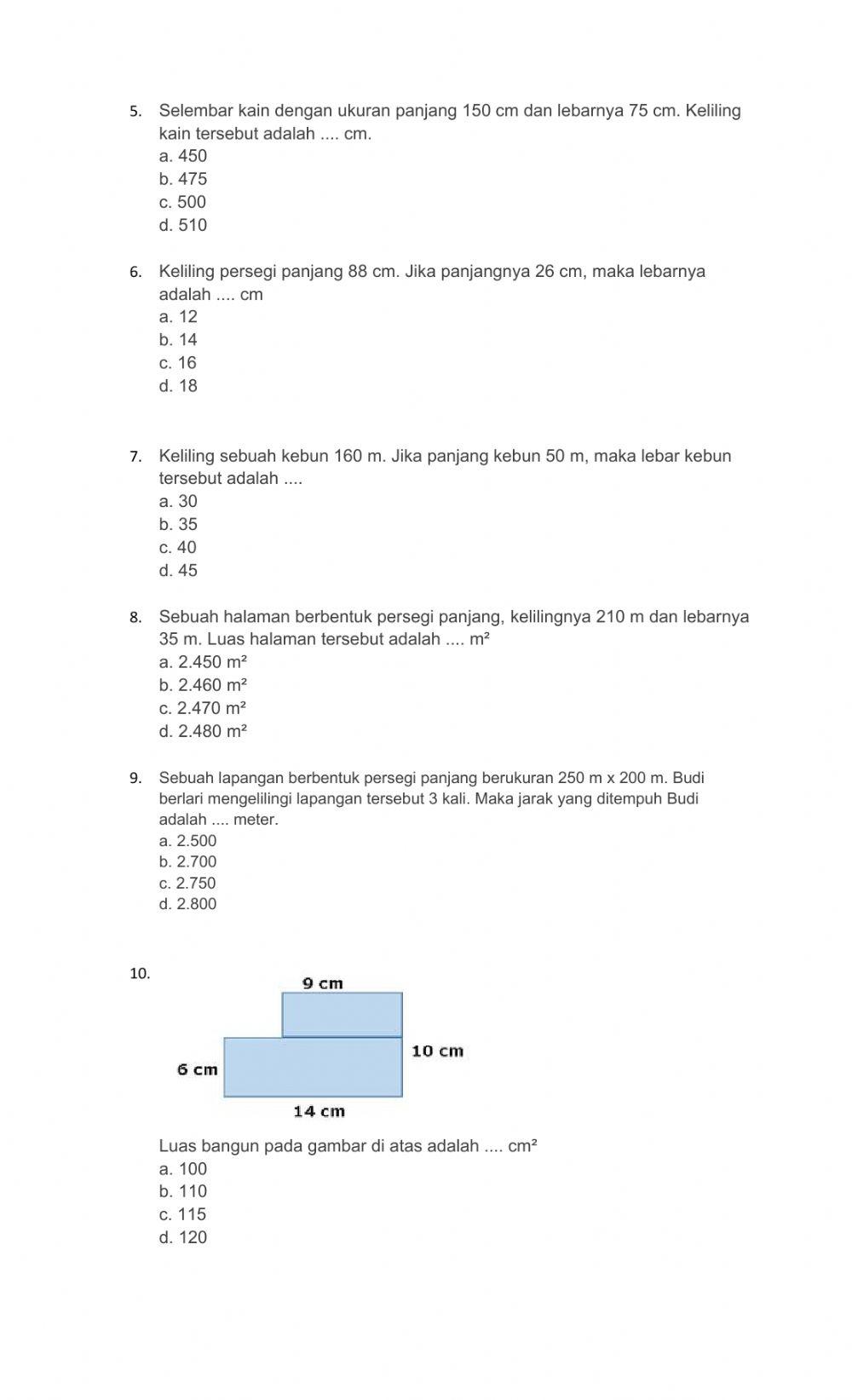 LKPD matematika kelas 4c