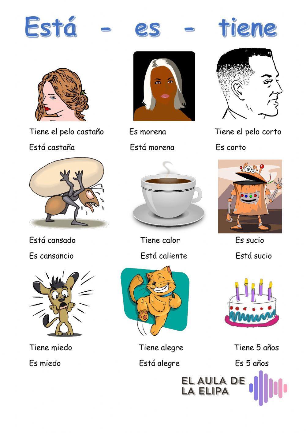 Es, está o tiene Es, está o tiene