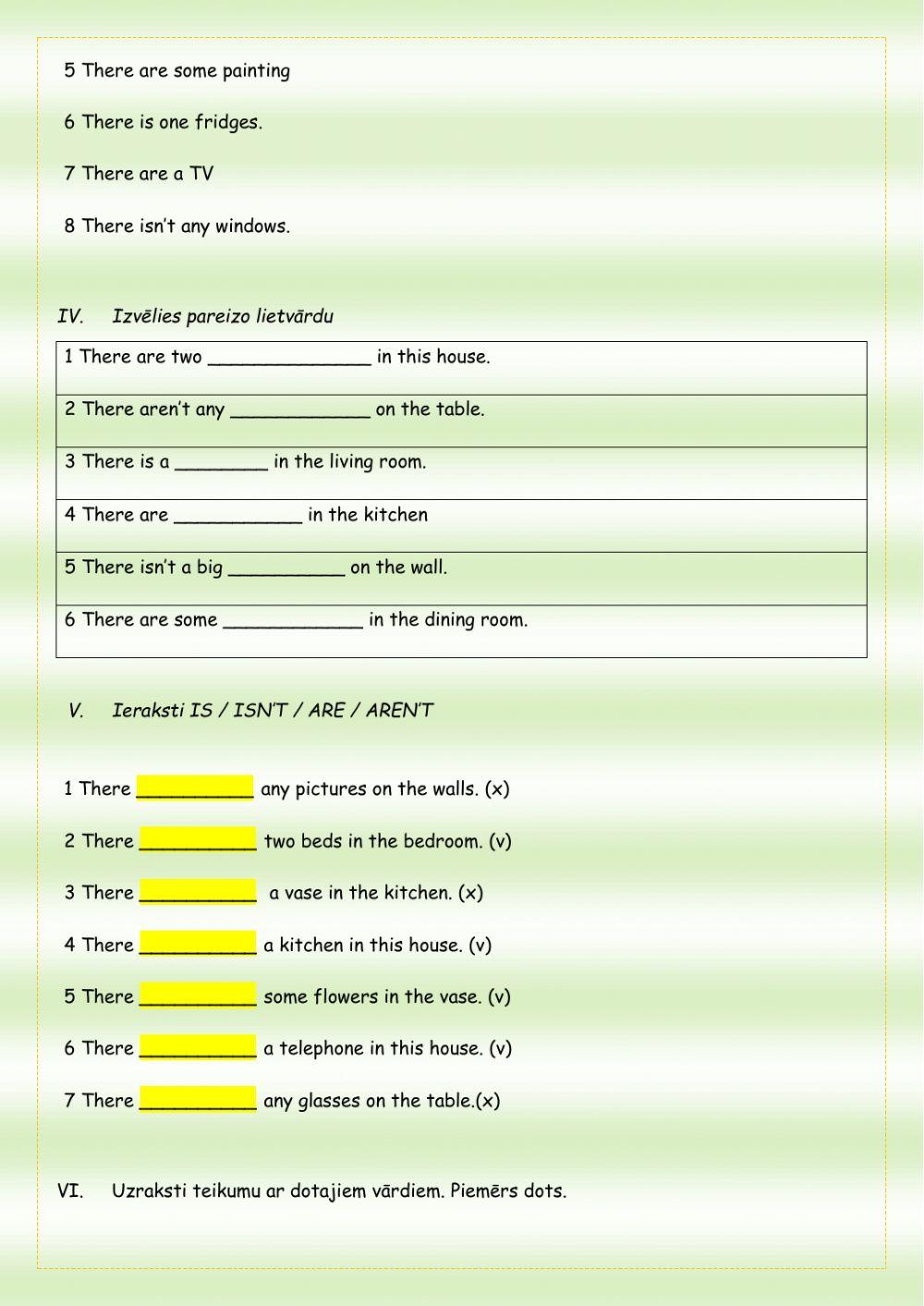 There is-There are (positive and negative)