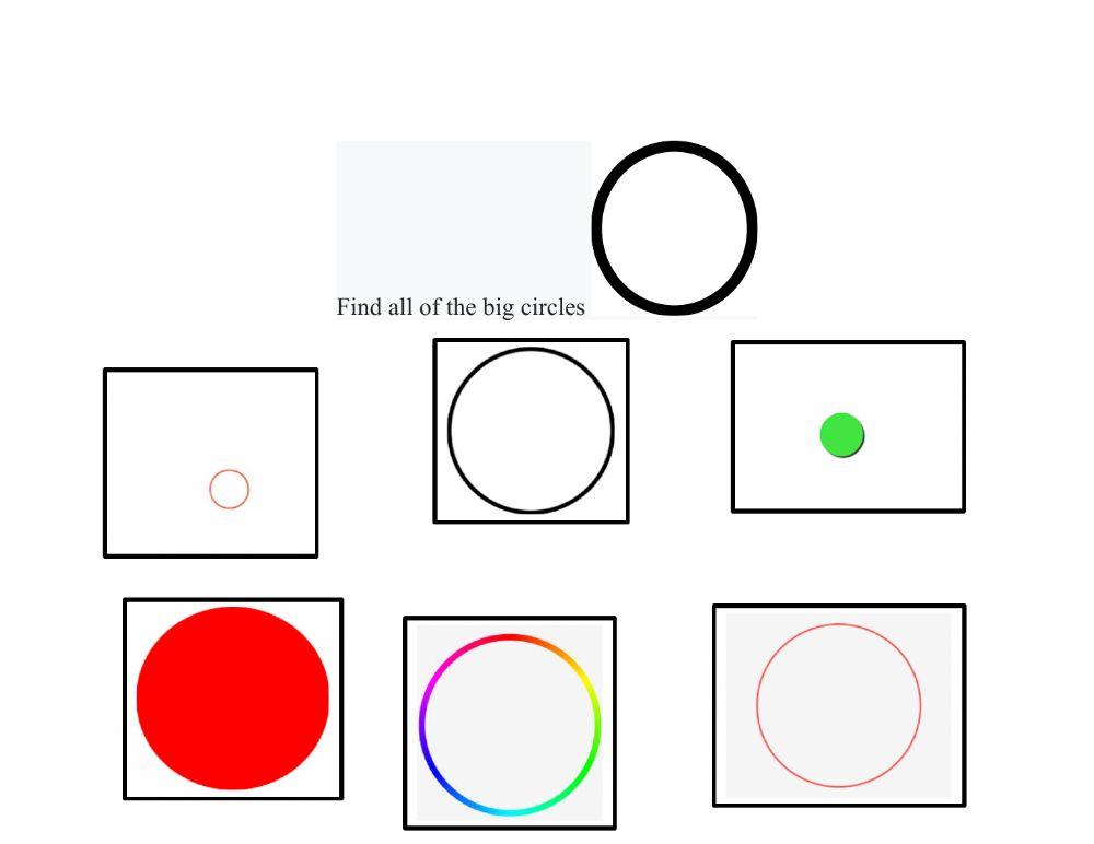 Find all the big circles