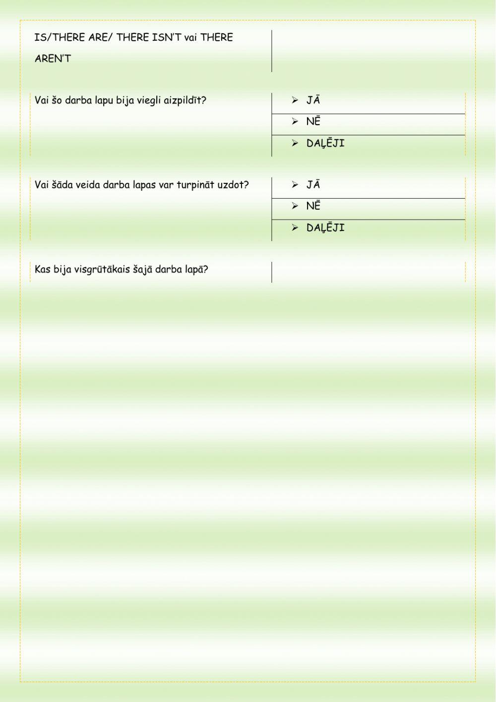 There is-There are (pozitīvs un negatīvs)