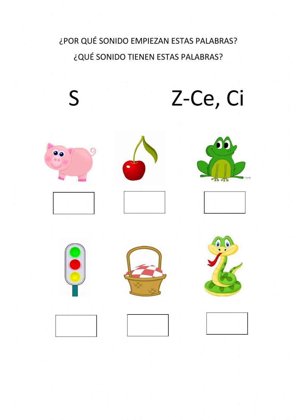¿Por qué sonido empiezan?¿s o z-c?