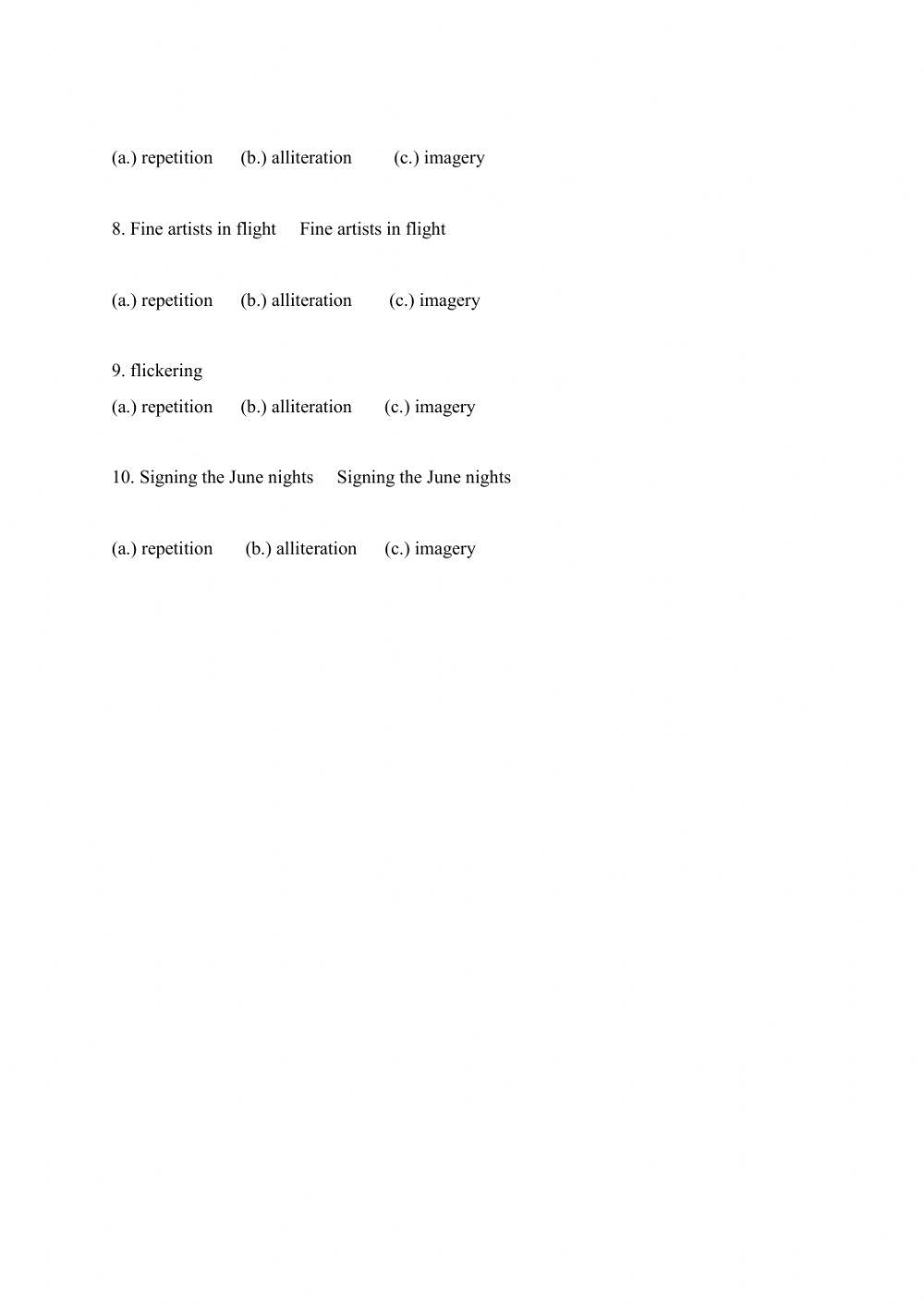 Fireflies (Literary devices)