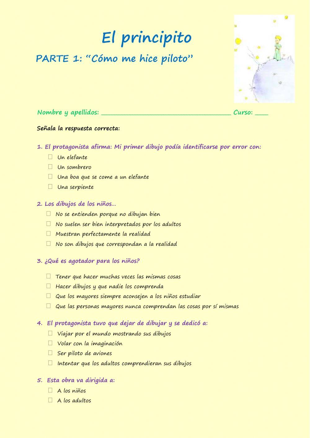 El principito Capítulo 1