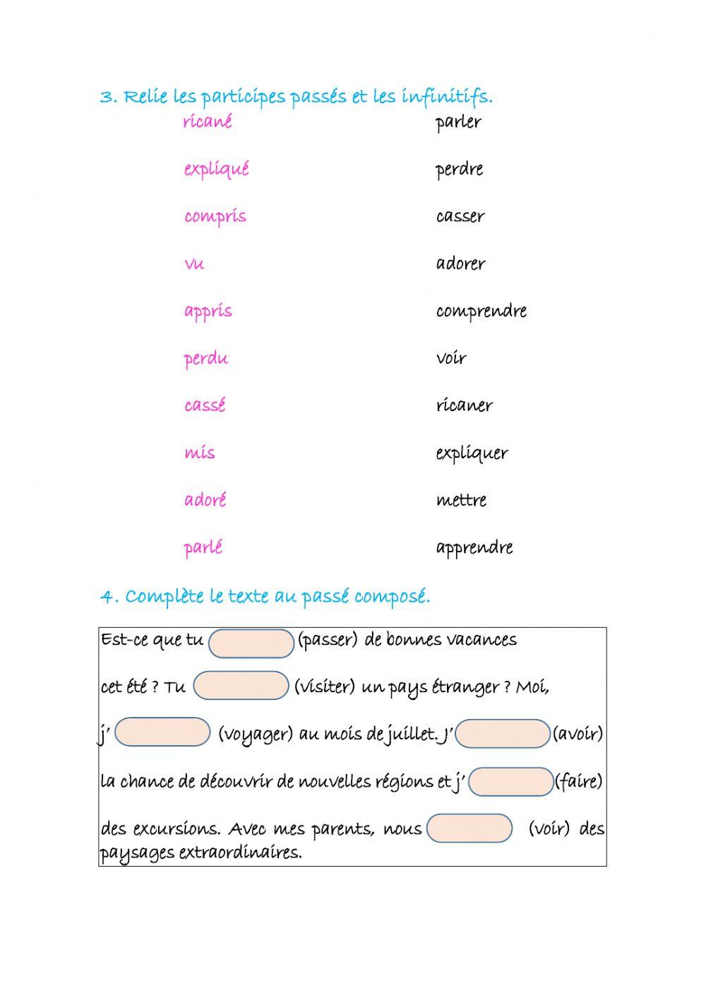 Le passé composé (avoir - affirmative) Le passé composé (avoir - affirmative)