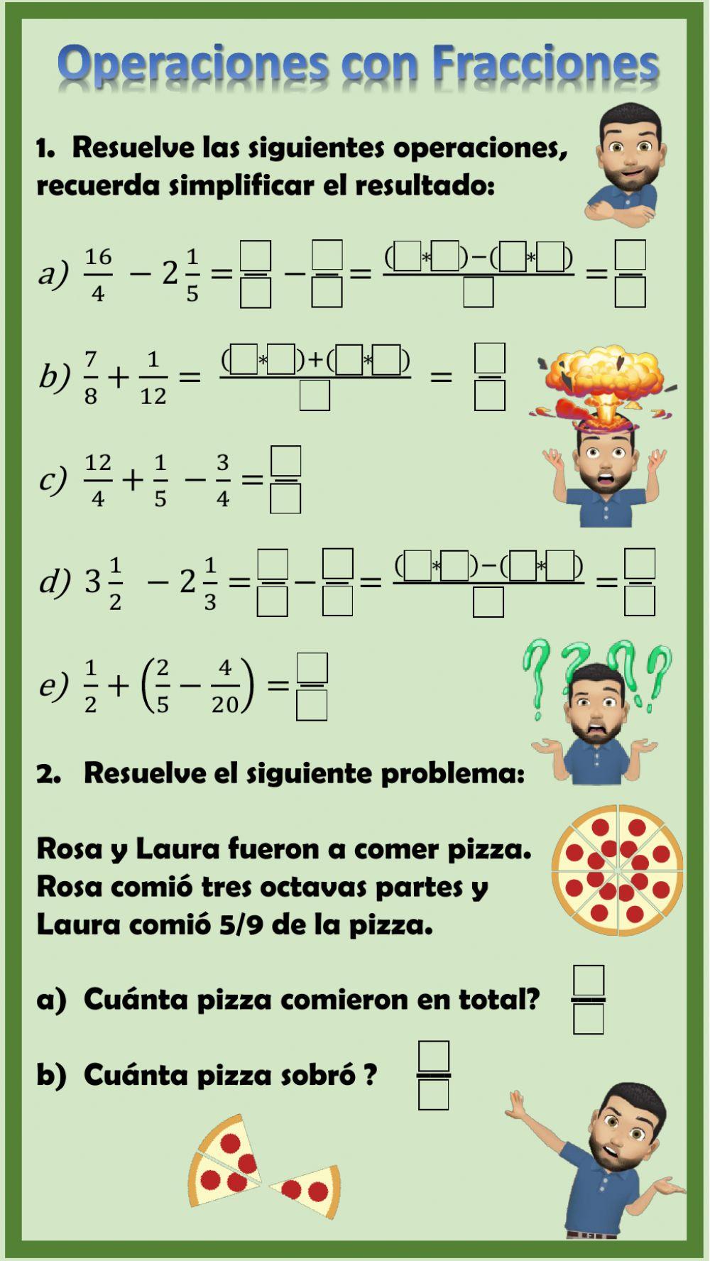 Operaciones con Fraciones