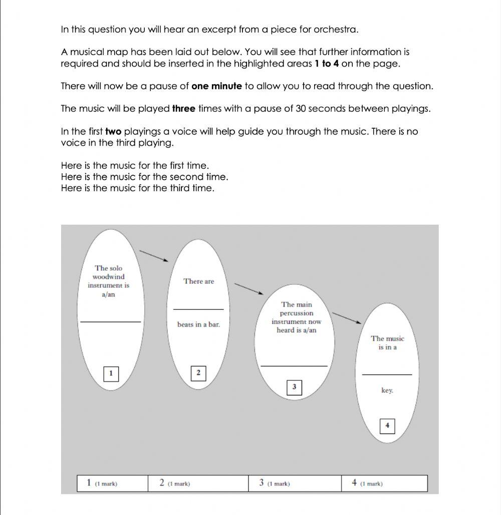 Music - National 5 Practise Q8