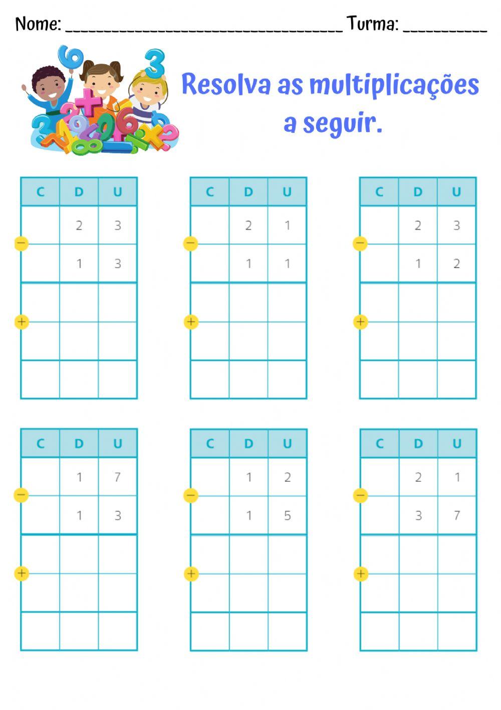 Multiplicação (2 números)