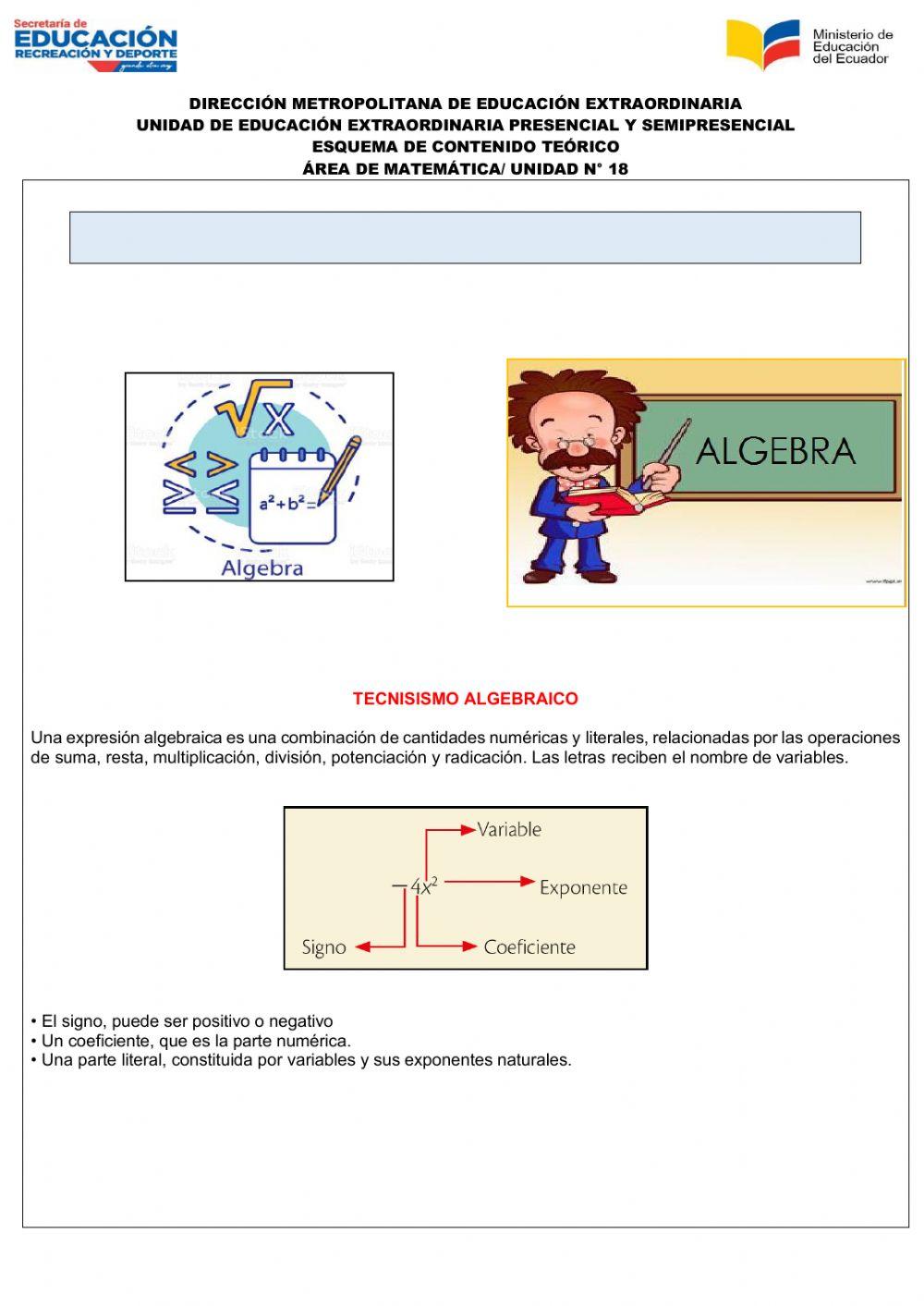 Matemática Unidad 18