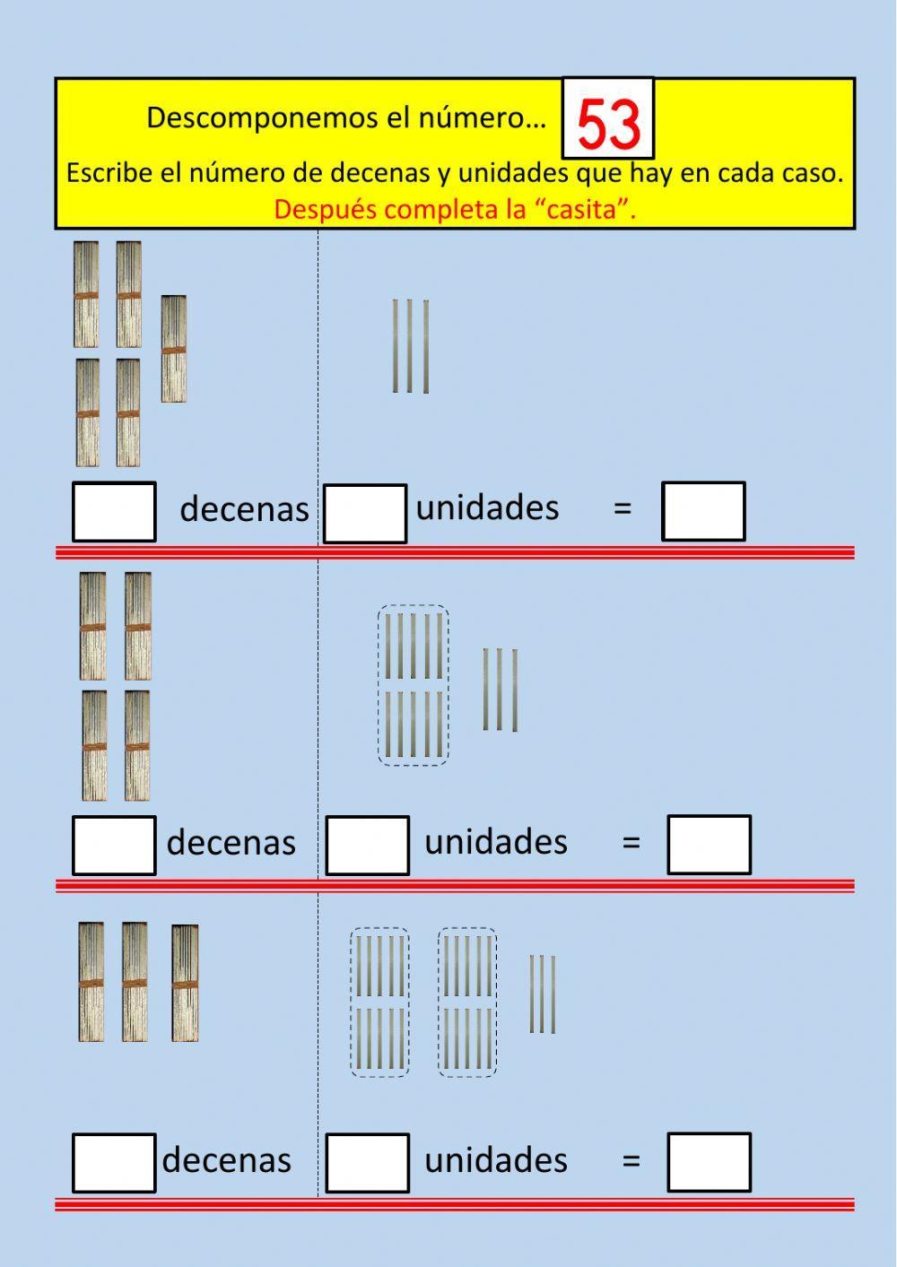 Descomposición del 53 Descomposición del 53